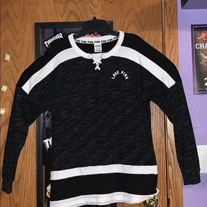 PINK VS hockey style pullover